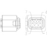 PLUG - 7 CAVITY, HD SCS, AI 1-1418480-1