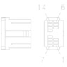 PLUG - 14 CAVITY, ILAG5, JAE, GREEN