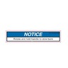 LABEL - NOTICE, UPPER BUNK