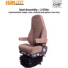 ISRI CASCADIA SEAT - LH, L3 ELITE, BASE MORDURA BLACK, BOTH ARMS, BELLOW