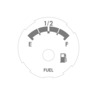 GAUGE - FUEL LEVEL, DR, ICU2, BLACK