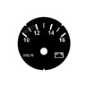 GAUGE - VOLTMETER, BLACK BEZEL