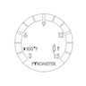 GAUGE - PYROMETER, SMALL FACE, CHROME, AMA