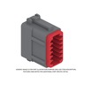 PLUG - 12 CAVITY, DTM, DUFDTM06-12SA