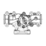 EXHAUST MANIFOLD  CENTER