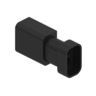 RECEPTACLE - 2 CAVITY, WP, 23-13146-200, BLACK