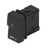 INTERRUPTOR:CAMPO DE INTERRUPTOR MODULAR, HWD, OPT3, ROJO, LATCH