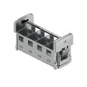 MODULE - MODULAR SWITCH FIELD, 4 SWITCH, RECEPTACLE, CHROME, M2/P4+