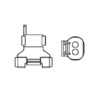 CONNECTOR - FUEL/COOL/OIL TEMPERATURE SENSOR AND CRANK SHAFT